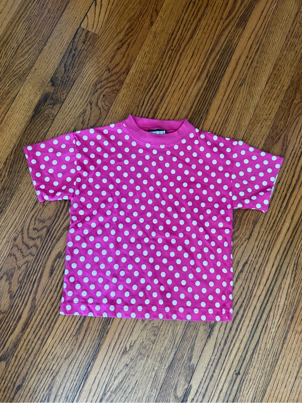 vintage Kids corps Pink Polka Dot Tee - Classic Short Sleeve Top
